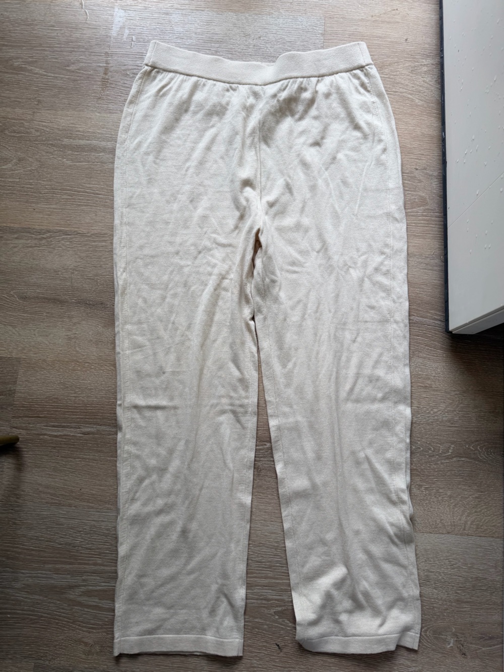 Soft by NAADAM cashmere blend Cream Knit Lounge Joggers size medium